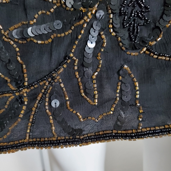 Papell boutique evening beaded dress 8 - Picture 5 of 15